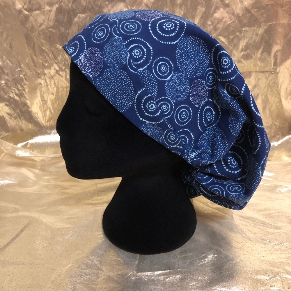 Blue Patterned Women’s scrub hat
